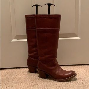 Cognac Brown Leather Pull-on FRYE Boots